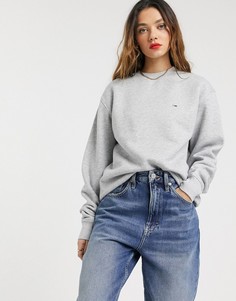 Классический свитшот из органического хлопка Tommy Jeans-Серый
