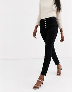 Укороченные джинсы скинни с завышенной талией J Brand - Lillie-Черный