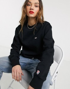 Классический свитшот из органического хлопка Tommy Jeans-Черный