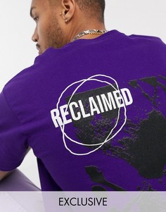 Футболка с принтом Reclaimed Vintage-Фиолетовый