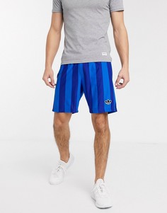 Синие шорты с 3 полосками adidas Originals-Синий