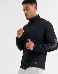 Черная легкая куртка adidas Running-Черный