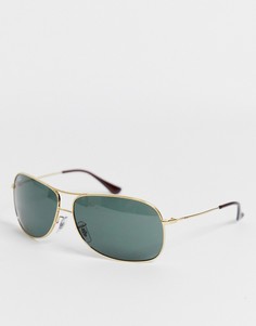 Золотистые солнцезащитные очки-авиаторы Ray Ban-Золотой