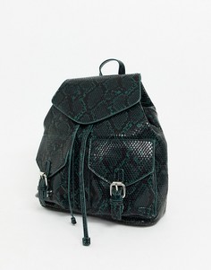 Рюкзак со змеиным принтом Pieces-Зеленый
