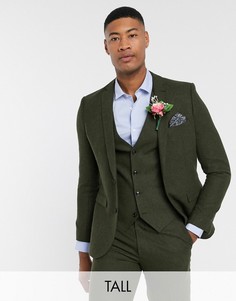 Твидовый пиджак Harry Brown Tall wedding-Зеленый