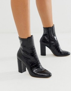 Черные ботильоны на блочном каблуке ALDO-Черный