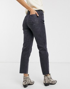 Джинсы в винтажном стиле с завышенной талией Free People-Синий