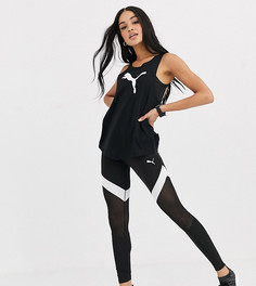 Черно-белые леггинсы с сетчатыми вставками Puma эксклюзивно для ASOS-Черный