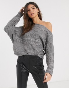 Темно-серый асимметричный джемпер River Island