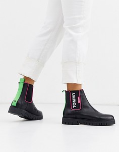 Ботинки челси с неоновой отделкой Tommy Jeans-Черный