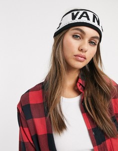 Черно-белая повязка на голову Vans-Черный