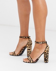 Босоножки на блочном каблуке с леопардовым принтом Steve Madden - Carrson-Мульти