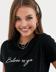 Футболка из органического хлопка с принтом ASOS DESIGN-Мульти