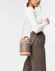 Сумка шоколадного цвета River Island-Белый