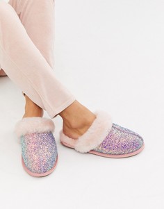 Слиперы с блестками UGG-Серебряный