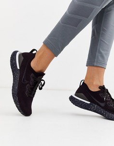 Черные кроссовки Nike Running epic react flyknit 2-Красный
