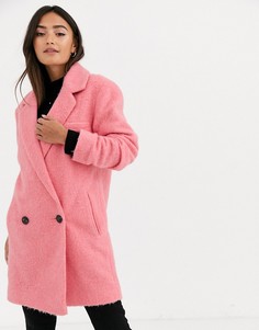 Розовое длинное oversize-пальто ASOS DESIGN-Розовый