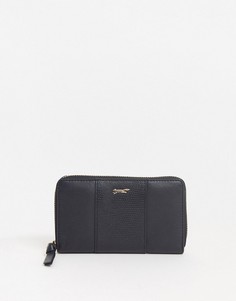 Черный кожаный кошелек на молнии Paul Costelloe