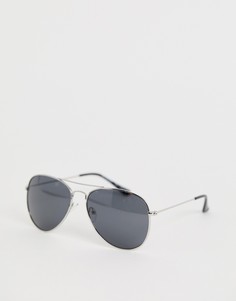Серебристые солнцезащитные очки-авиаторы AJ Morgan-Серебряный