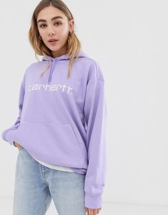 Oversize-худи с вышитым логотипом Carhartt WIP-Фиолетовый