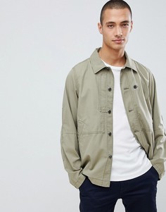 Рубашка навыпуск цвета хаки G-Star-Зеленый