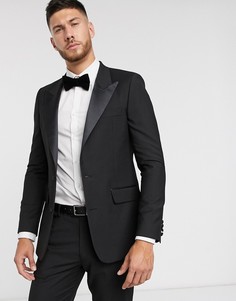 Черный облегающий пиджак-смокинг ASOS DESIGN