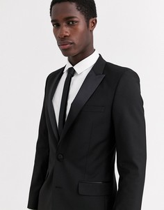 Черный облегающий пиджак-смокинг ASOS DESIGN