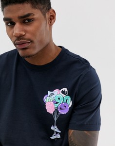 Футболка с принтом Nike-Темно-синий