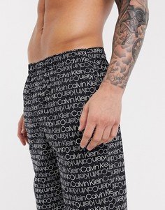 Штаны для дома с логотипом Calvin Klein-Черный