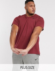 Бордовая футболка Nike Training Plus pro HyperDry-Красный