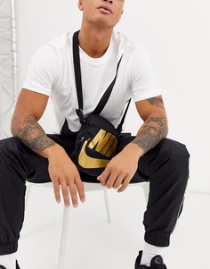 Сумка для полетов черного/золотистого цвета Nike Heritage-Черный