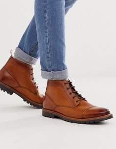 Светло-коричневые ботинки со вставкой на носке Base London Rafferty-Светло-коричневый