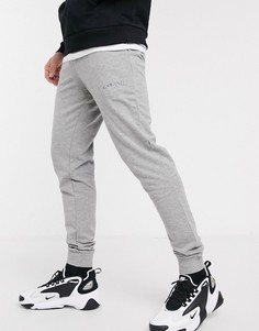 Облегающие джоггеры с манжетами и логотипом Jack & Jones Originals-Серый
