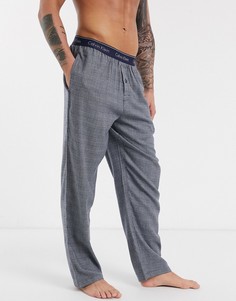 Темно-синие штаны для дома в клетку Calvin Klein-Темно-синий