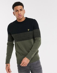 Вязаный джемпер цвета хаки Lyle & Scott-Зеленый