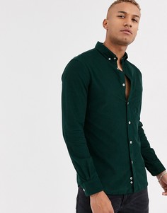 Зеленая вельветовая рубашка Celio-Зеленый