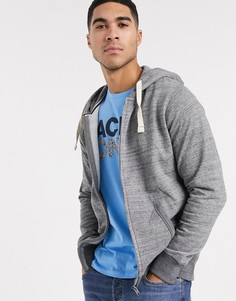 Серый меланжевый свитшот на молнии Jack & Jones Intelligence