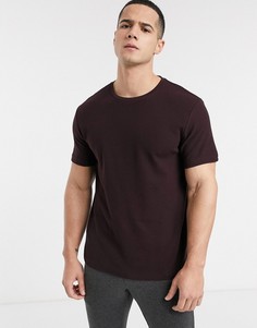 Бордовая футболка из вафельного трикотажа Burton Menswear-Зеленый