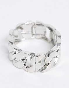 Серебристый массивный браслет-цепочка DesignB-Серебряный