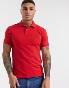 Красная приталенная футболка-поло с логотипом Polo Ralph Lauren-Красный