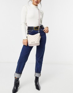 Розовая сумка через плечо с искусственным жемчугом River Island-Розовый