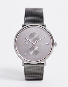 Часы с сетчатым браслетом металлического цвета Tommy Hilfiger 1781945 Jenna-Серый