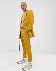 Брюки-сигареты горчичного цвета ASOS DESIGN-Желтый