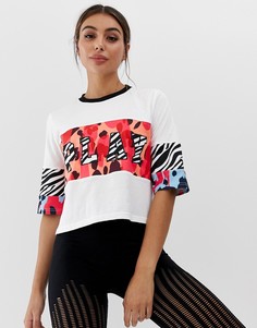 Свободная футболка с принтом Only Play-Белый