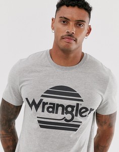 Серая футболка с логотипом Wrangler sunset-Серый