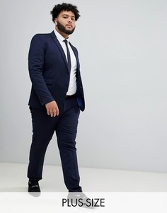Темно-синие брюки скинни Burton Menswear Big & Tall-Темно-синий