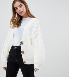 Кардиган на пуговицах ASOS DESIGN Petite-Белый