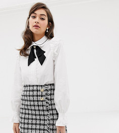 Блузка с бантиком и тигром Sister Jane-Белый