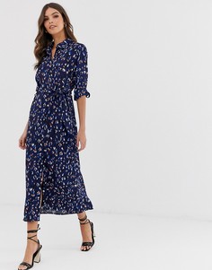 Платье-рубашка миди Vero Moda-Синий