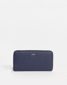 Синий кожаный кошелек на молнии Paul Costelloe